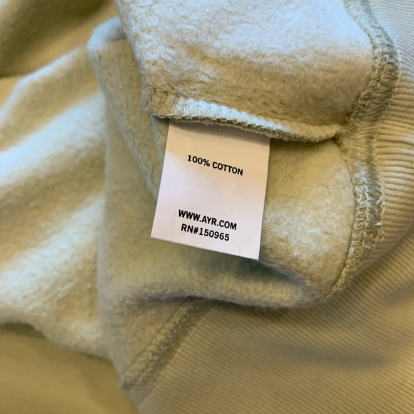 NWT AYR | All Year Round ‘The Sweatshirt’ in Spa Water soft green 100% cotton - Picture 8 of 10